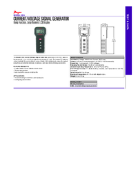 Thumbnail of document Data Sheet - CSG Current/Voltage Signal Generator